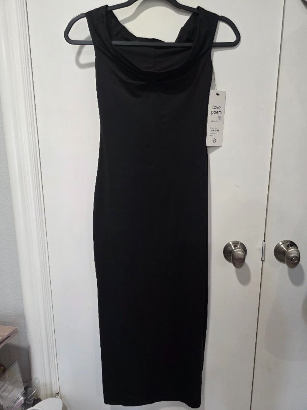 Black midi dress